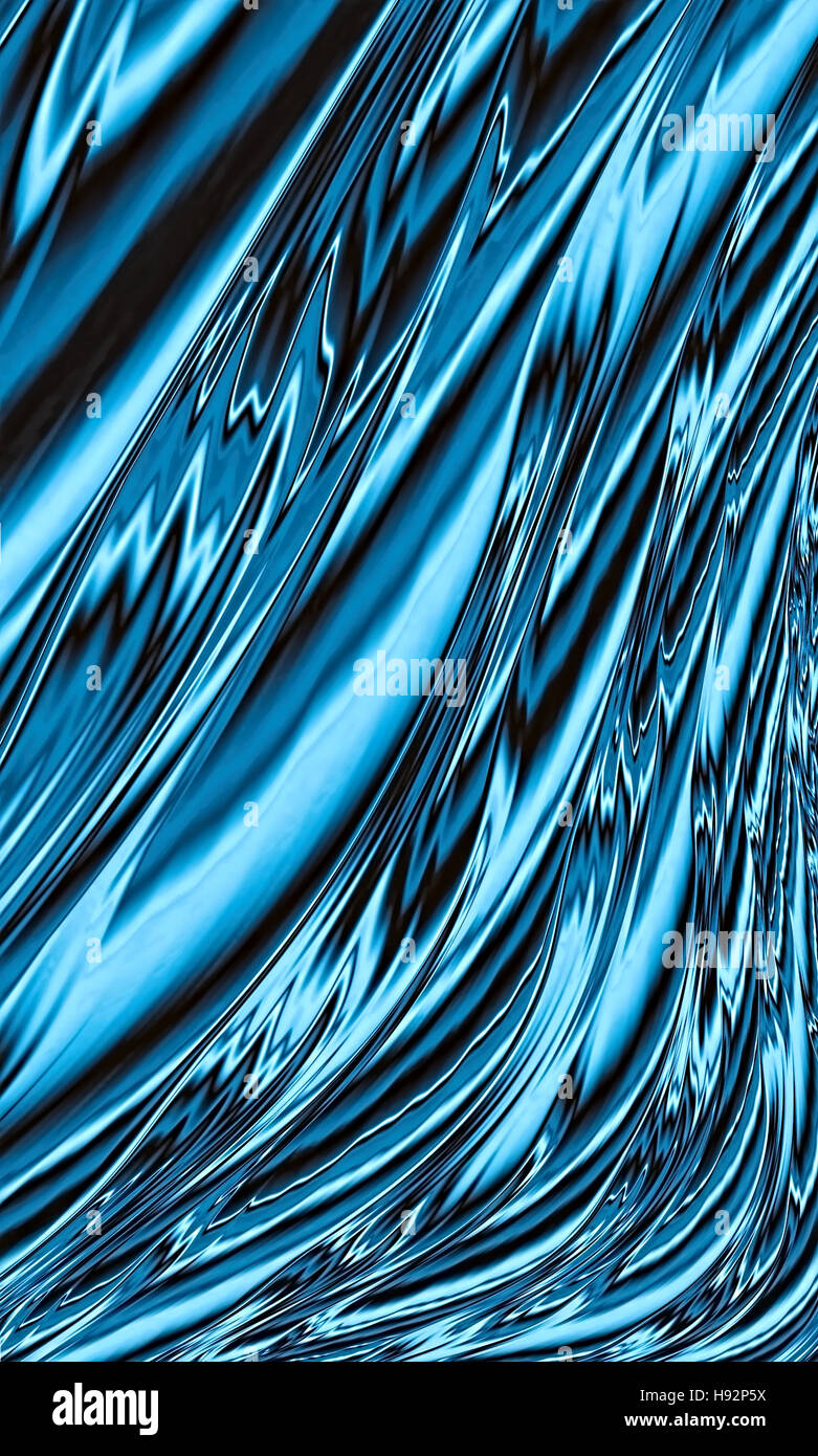 Abstract waves and folds - digitally generated image Stock Photo