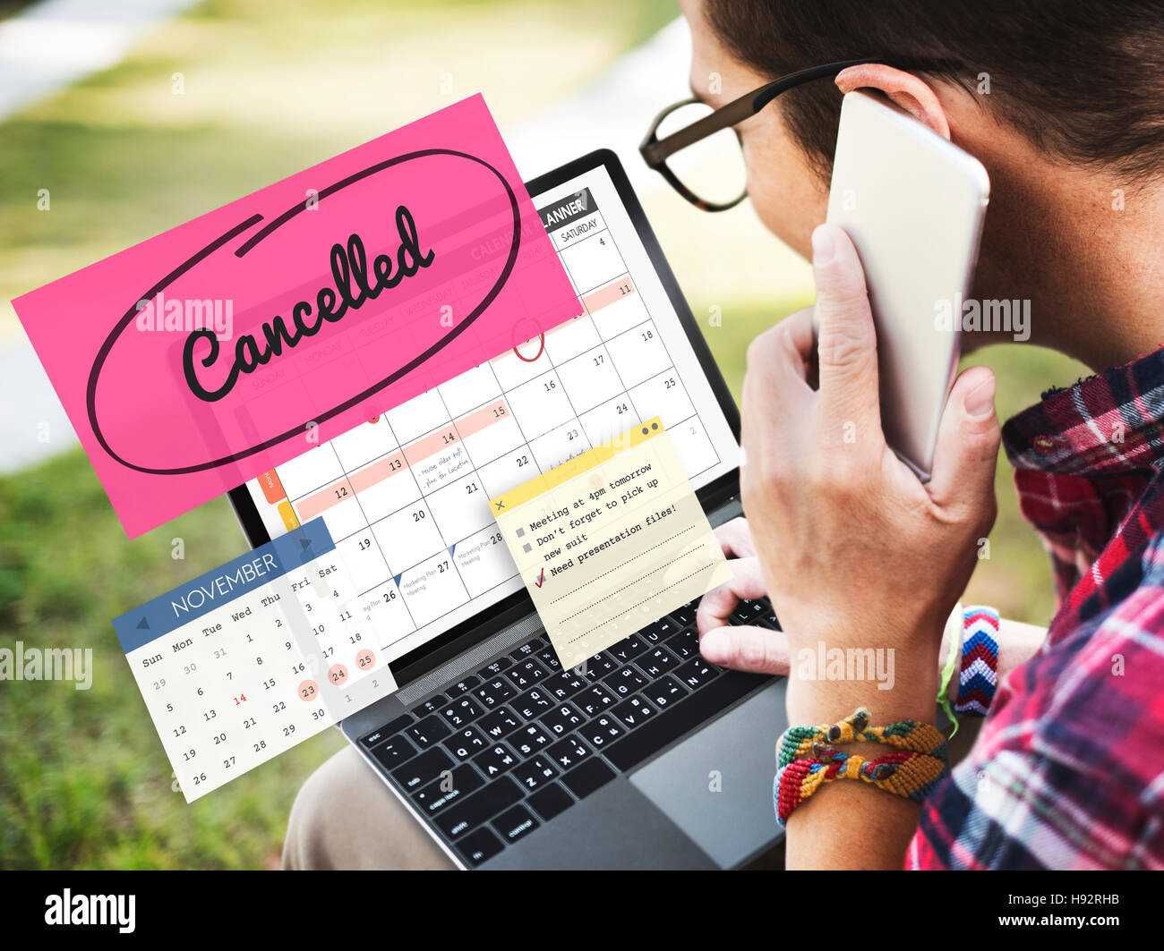 Cancelled Ignore Schedule Date Calendar Concept Stock Photo