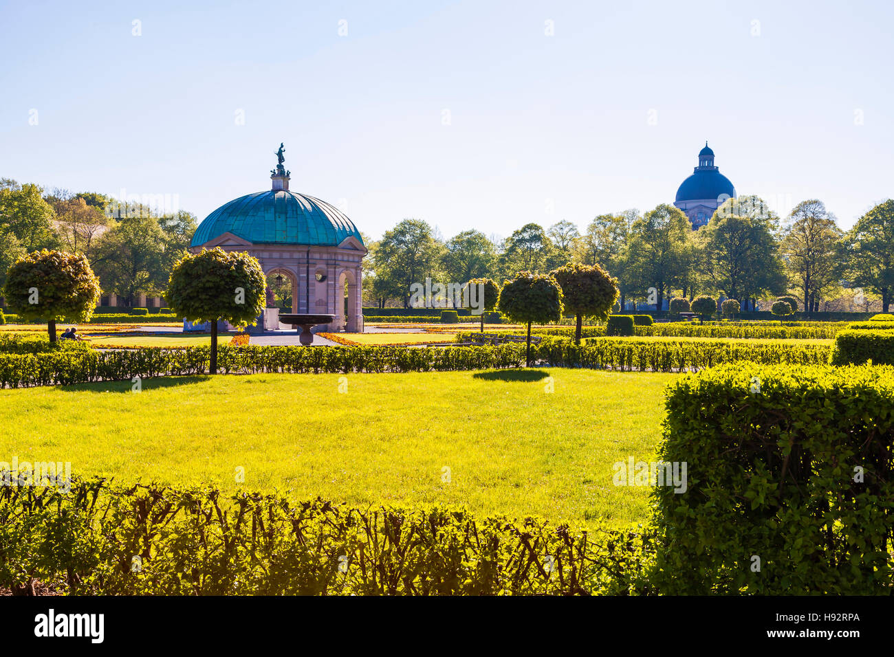 RENAISSANCE GARDEN, PAVILION, HOFGARTEN, PARK, MUNICH, BAVARIA, GERMANY Stock Photo