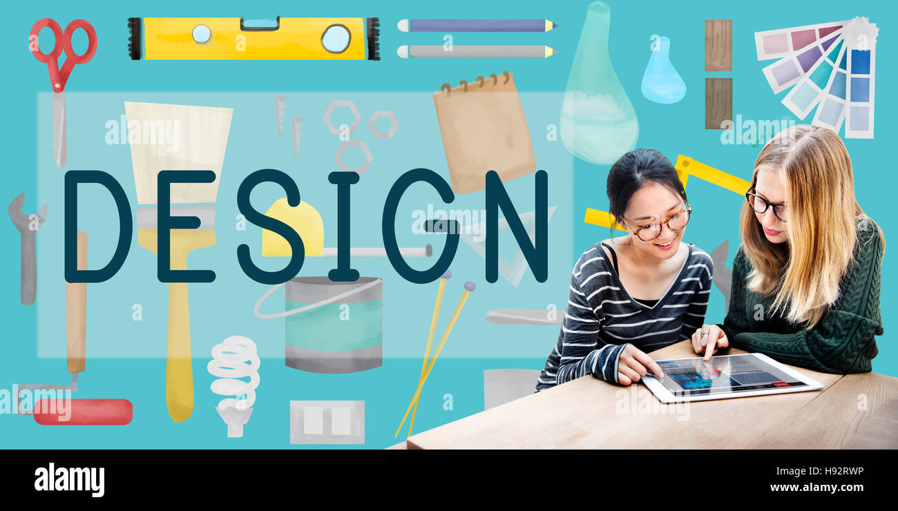 Design Creative Draft Drawing Model Objective Concept Stock Photo - Alamy