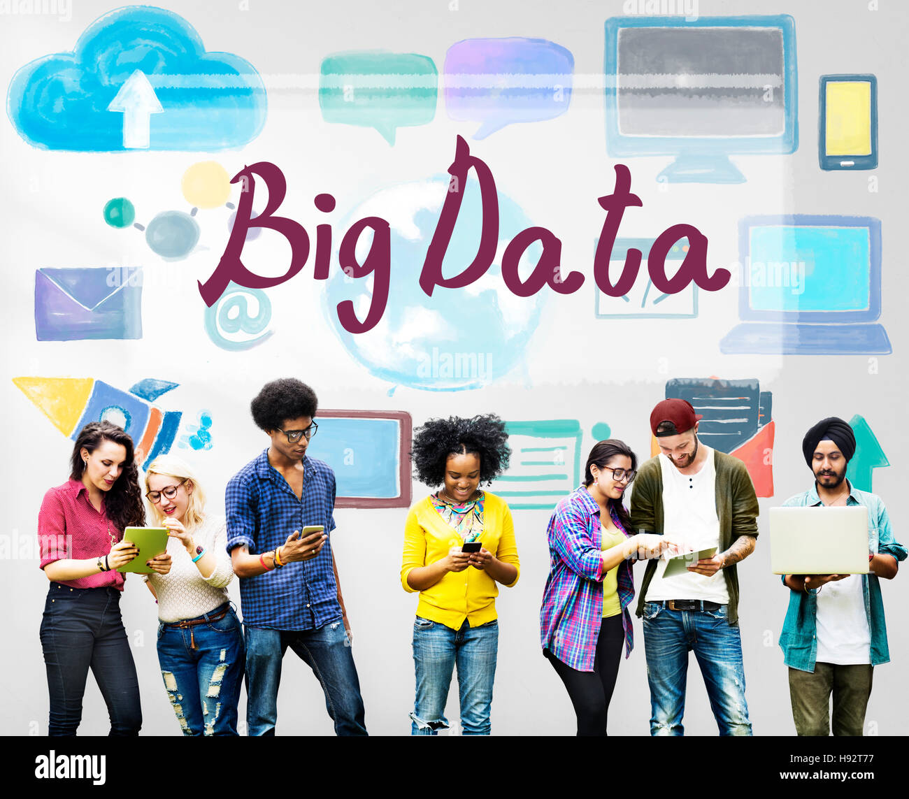 Big Data Cloud Digital Information Technology Concept Stock Photo