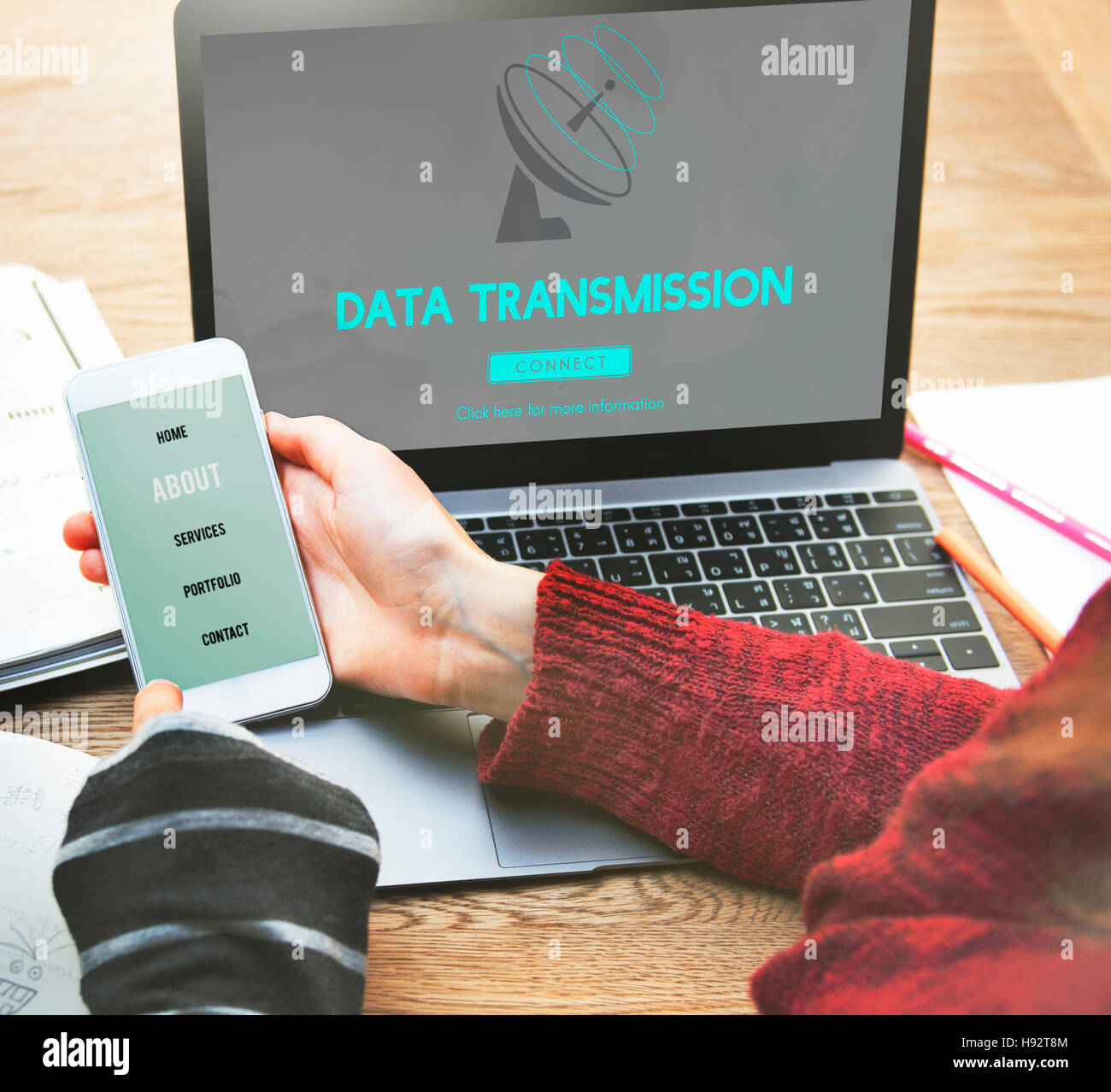 Boardcast Data Transmission GPS Navigation Concept Stock Photo Alamy