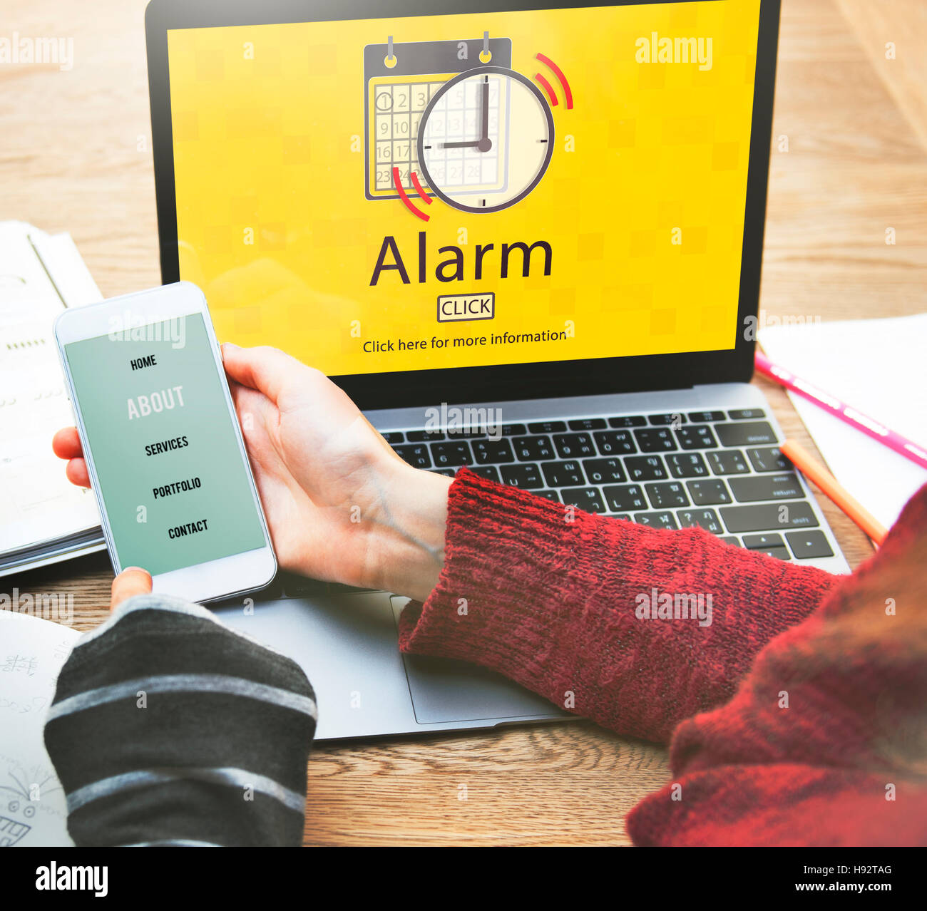 Alarm Alert Important Notice Schedule Concept Stock Photo Alamy