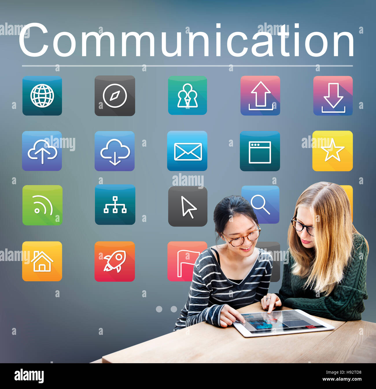 Application Cloud Network Communication Internet Concept Stock Photo ...