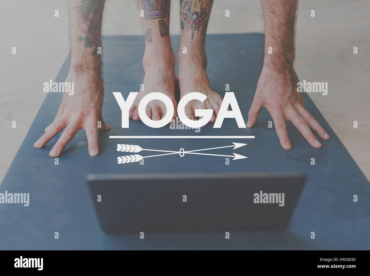 Yoga Transformation Strength Zen Balance Concept Stock Photo