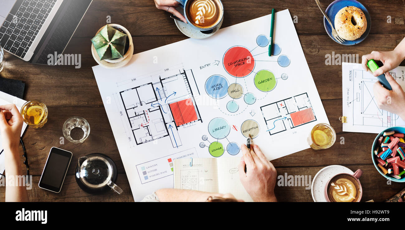 Team Meeting Brainstorming Planning Analysing Concept Stock Photo - Alamy
