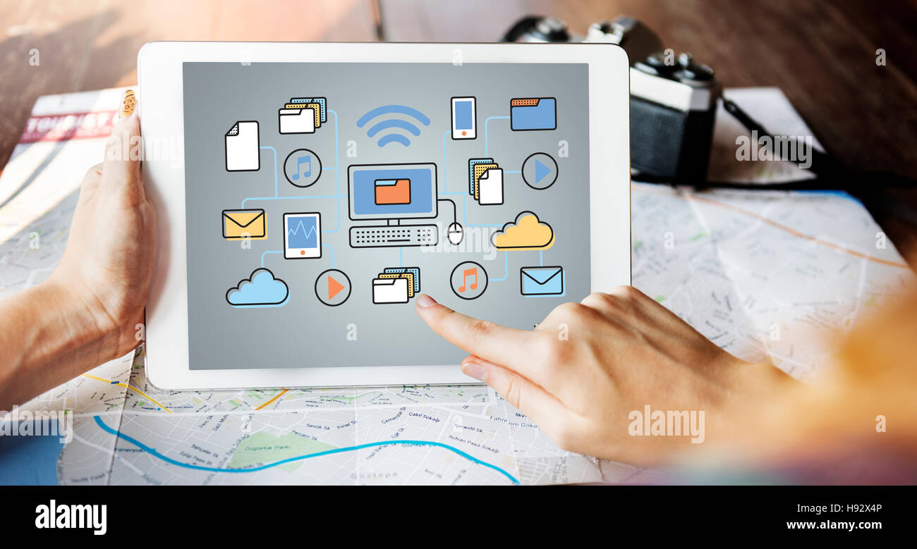 Digital Electronic Data Computing Connection Concept Stock Photo - Alamy