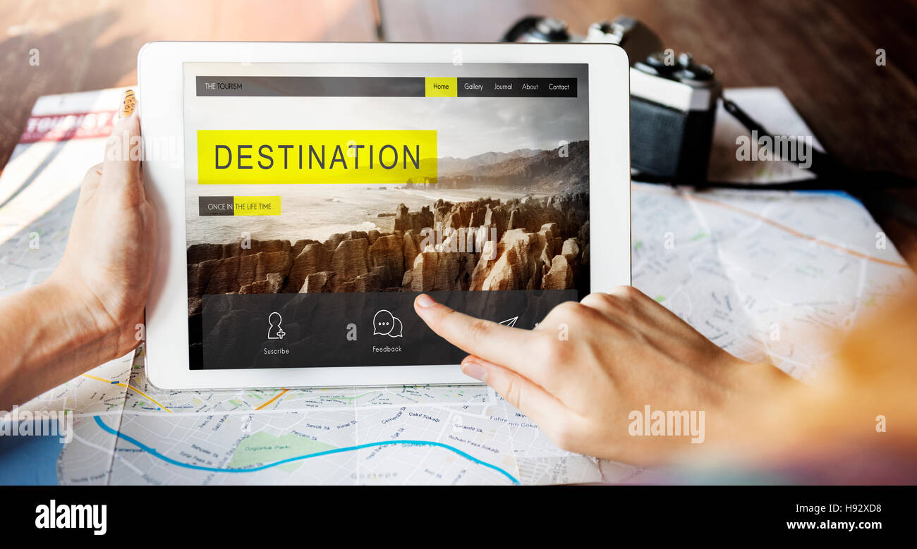 Adventure Exploration Destination Travel Wanderlest Concept Stock Photo ...