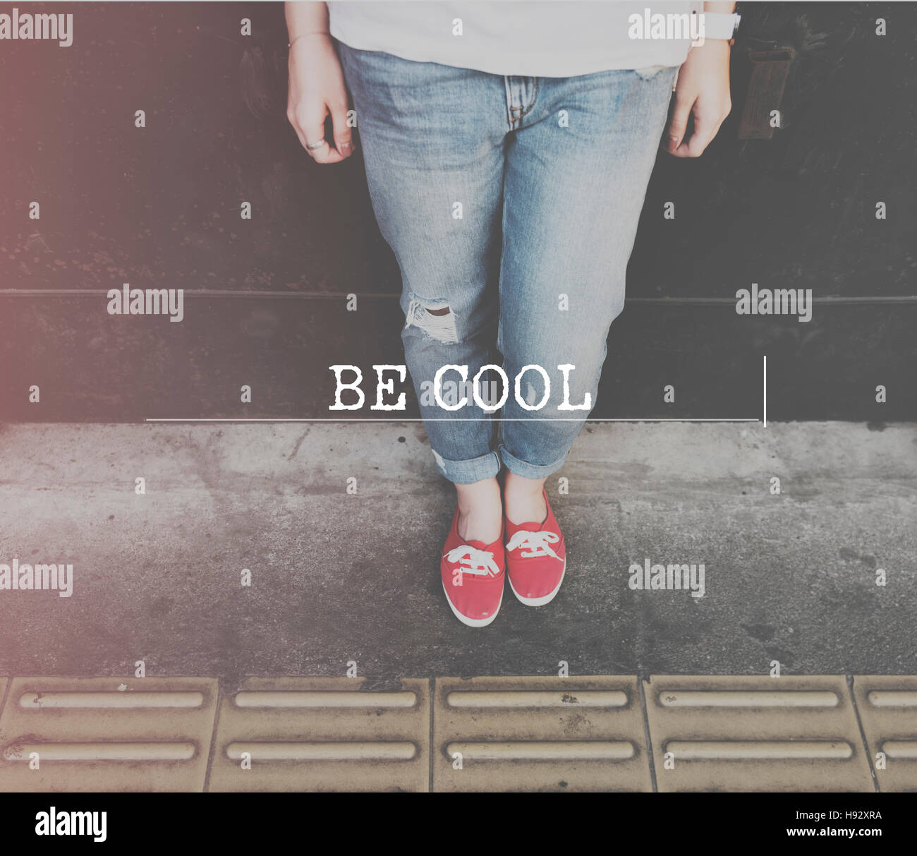 Be Cool Awesome Chic Trendy Fashionable Stylish Concept Stock Photo