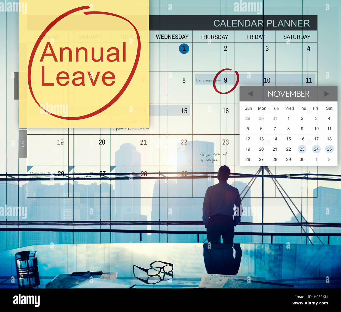 Annual Leave Schedule Planning To Do List Concept Stock Photo