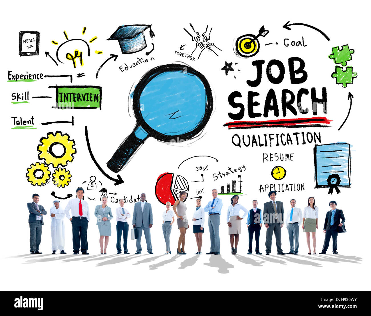 Business People Discussion Aspiration Job Search Concept Stock Photo