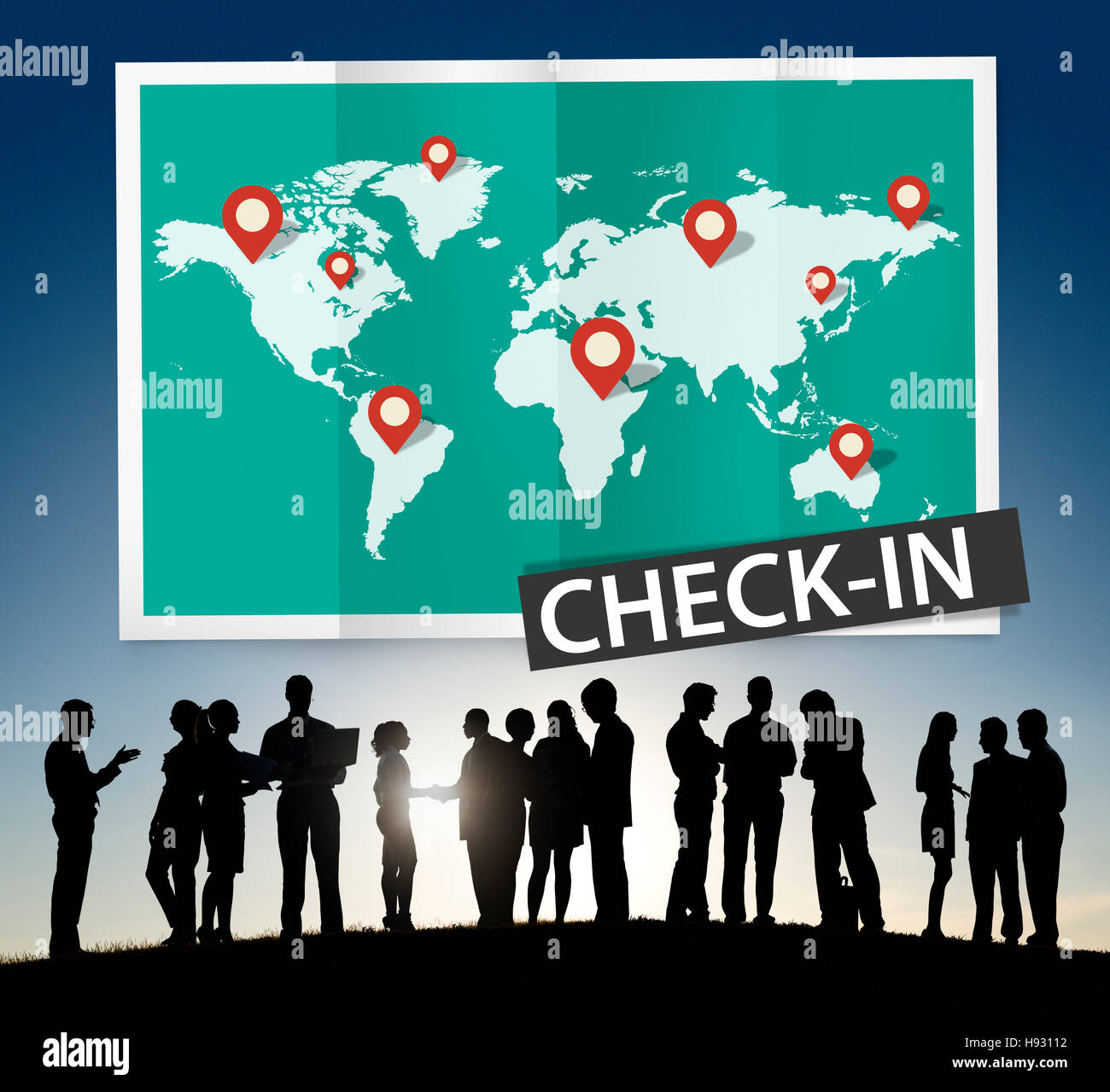 Check In Travel Locations Global World Tour Concept Stock Photo Alamy