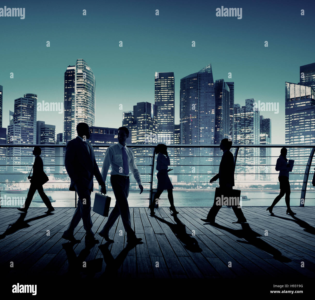 Business People Global Commuter Walking City Concept Stock Photo - Alamy
