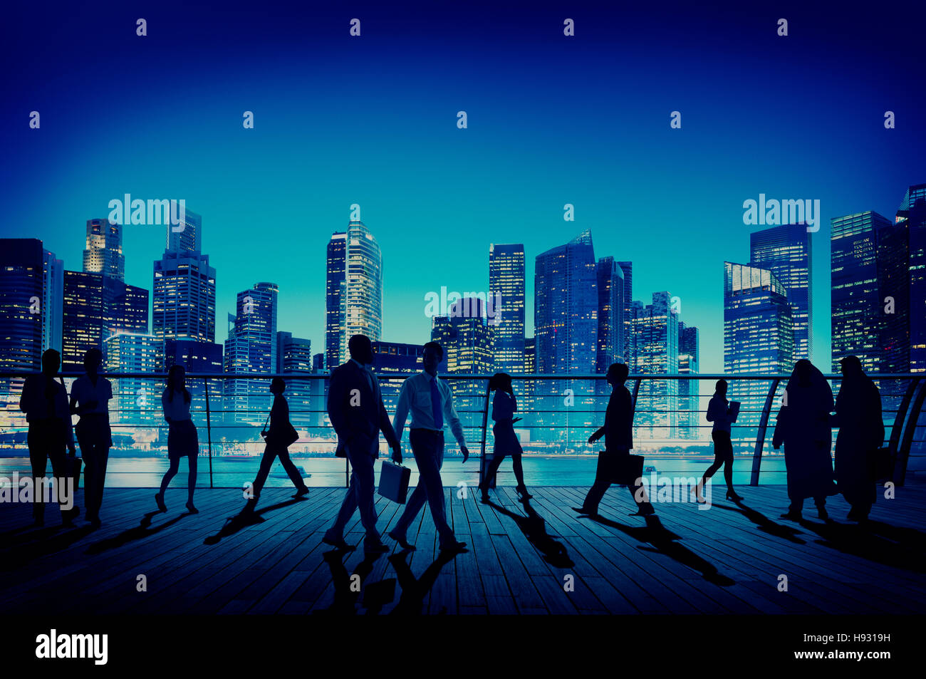 Business People Global Commuter Walking City Concept Stock Photo - Alamy