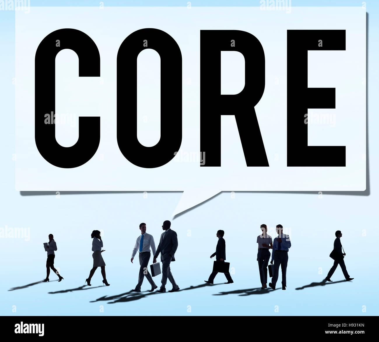 Core Core Values Focus Goals Ideology Main Purpose Concept Stock Photo