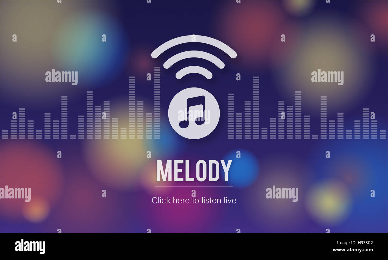 Melody Audio Enterainment Listen Music Song Concept Stock Photo