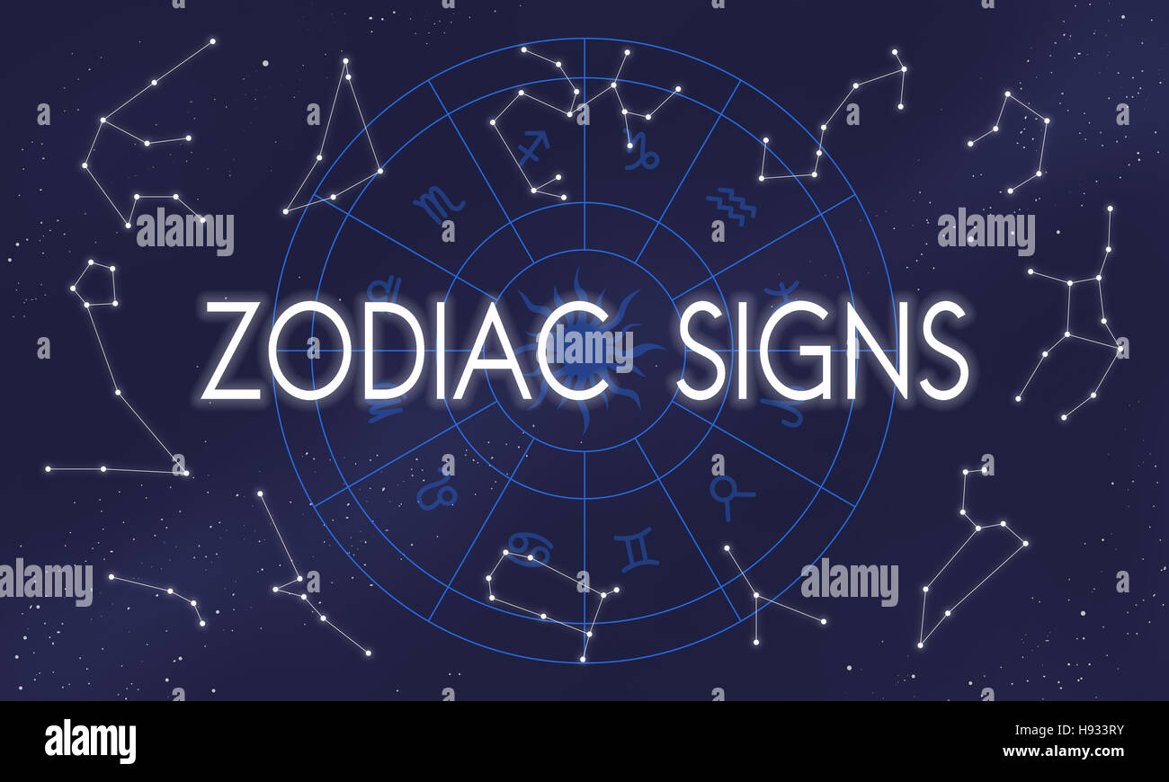 Zodiac Signs Astral Astrological Birth Calendar Concept Stock Photo