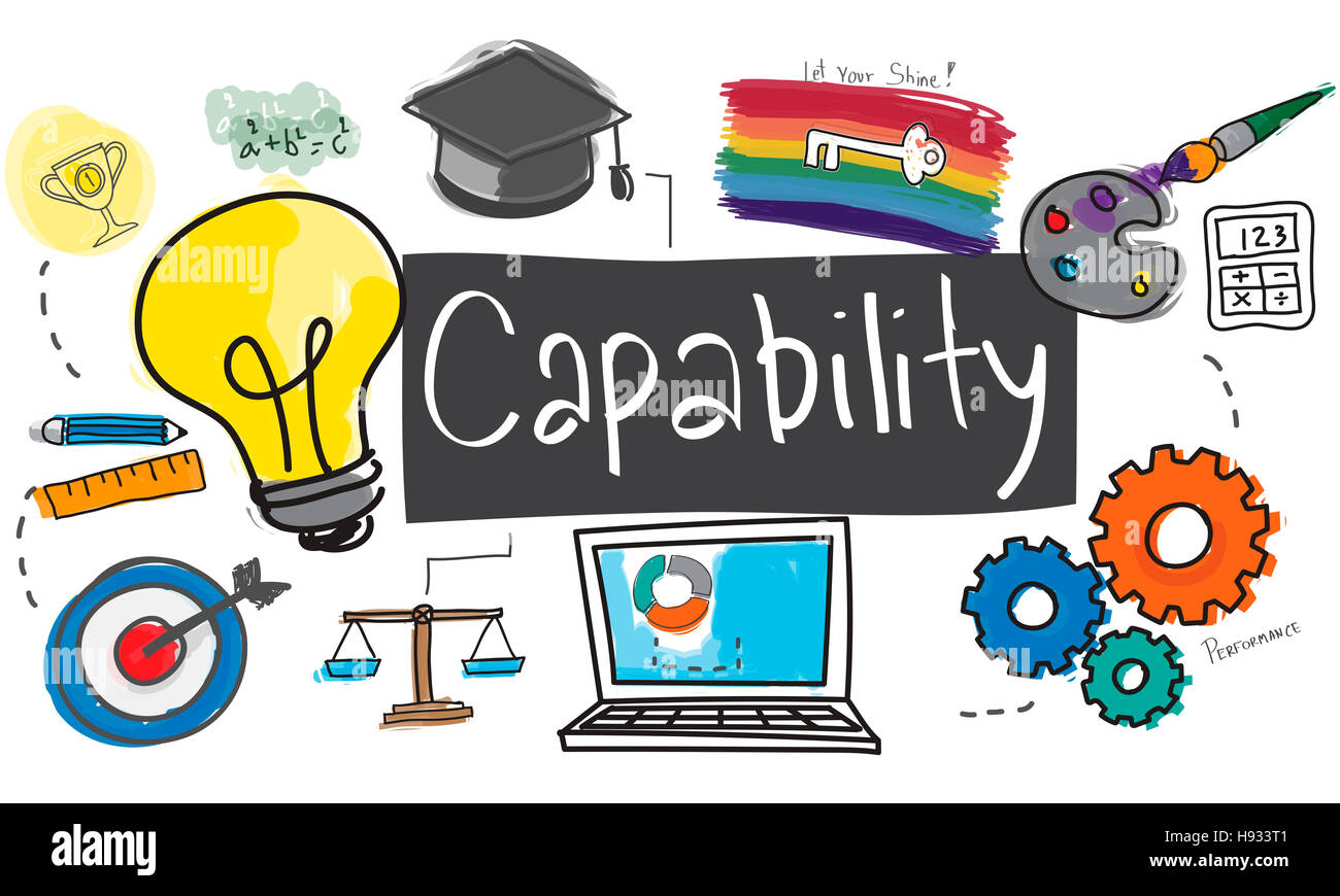 Ability Capability Creativity Drawing Icon Illustration Concept Stock Photo