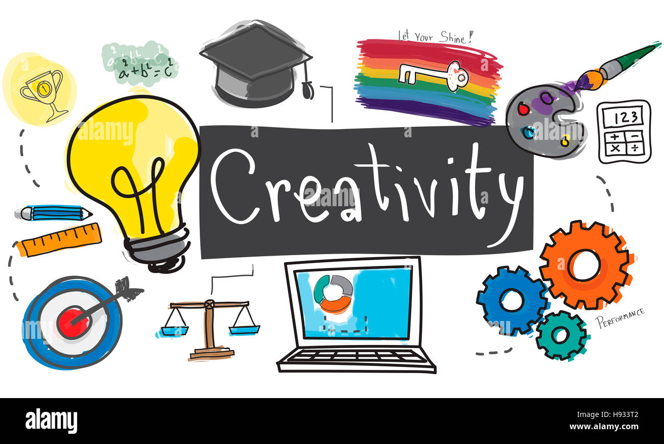Ability Capability Creativity Drawing Icon Illustration Concept Stock Photo