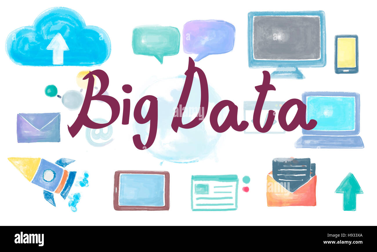 Big Data Information Database Storage System Concept Stock Photo