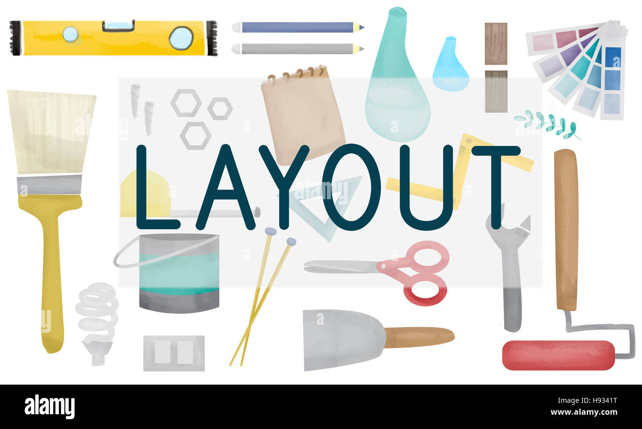 Layout Art Creative Design Organization Plan Concept Stock Photo