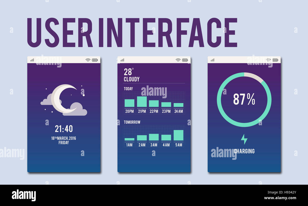 User Interface Operating System Electronic Technology Concept Stock ...
