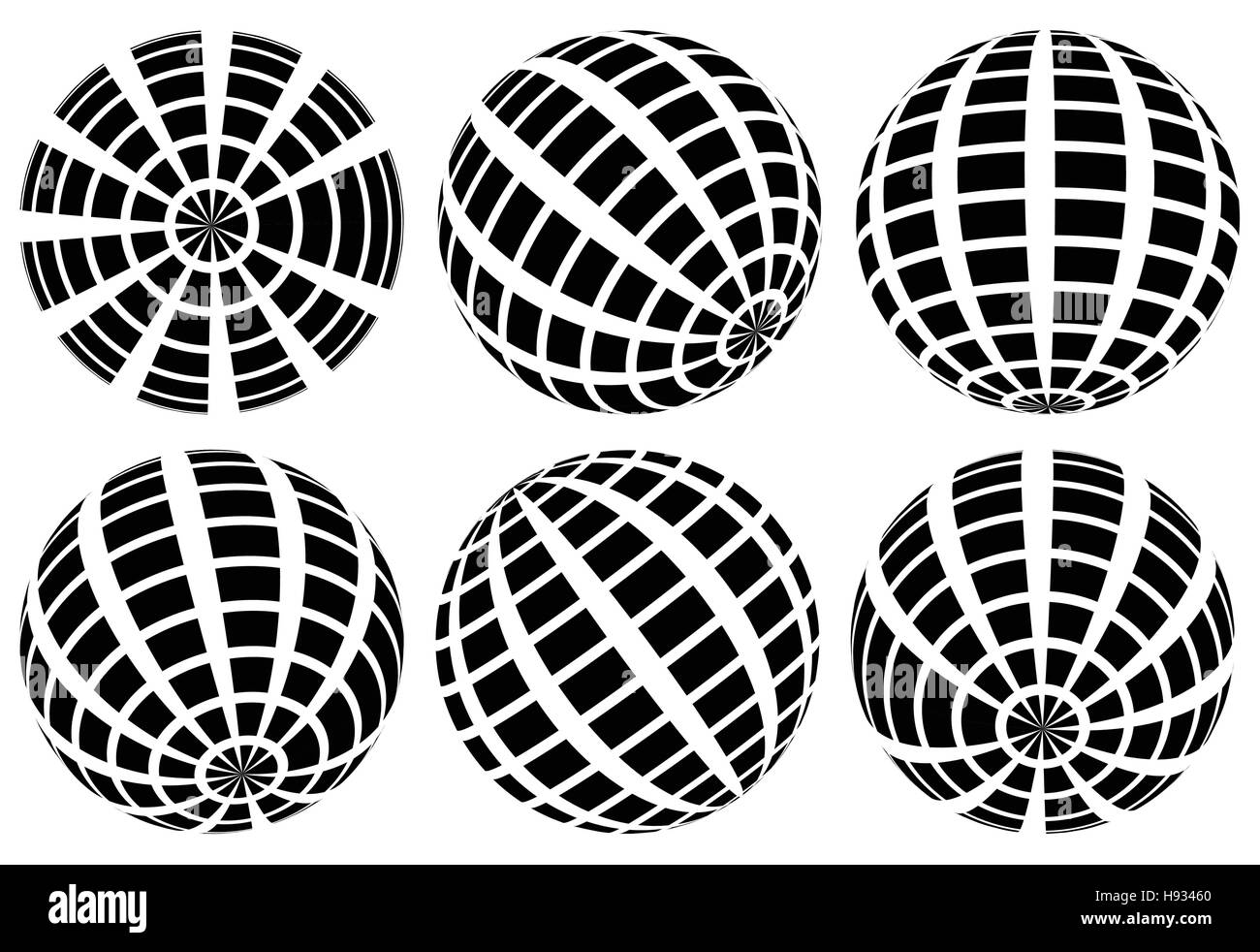 Sphere with grid of squares / Textured 3d sphere icon(s Stock Vector Image & Art Alamy