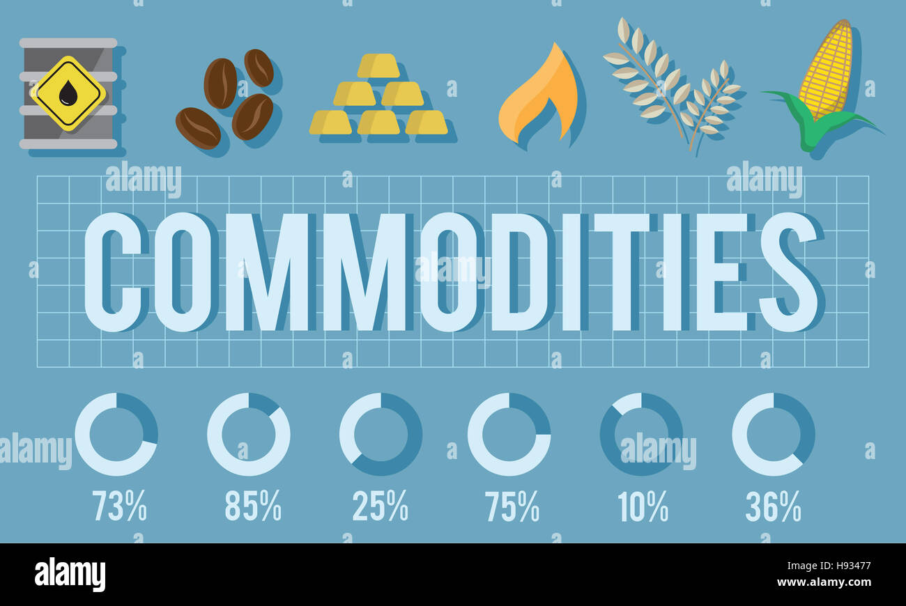 Commodities Demand Distribution Economy Concept Stock Photo