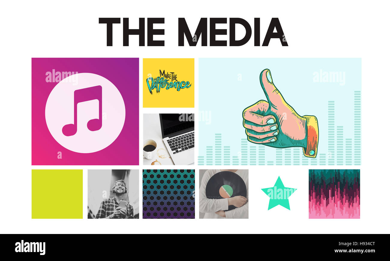 Media Player Audio Entertainment Streaming Concept Stock Photo