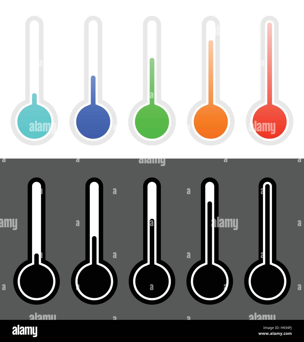 Temperature guage hot Stock Vector Images - Alamy