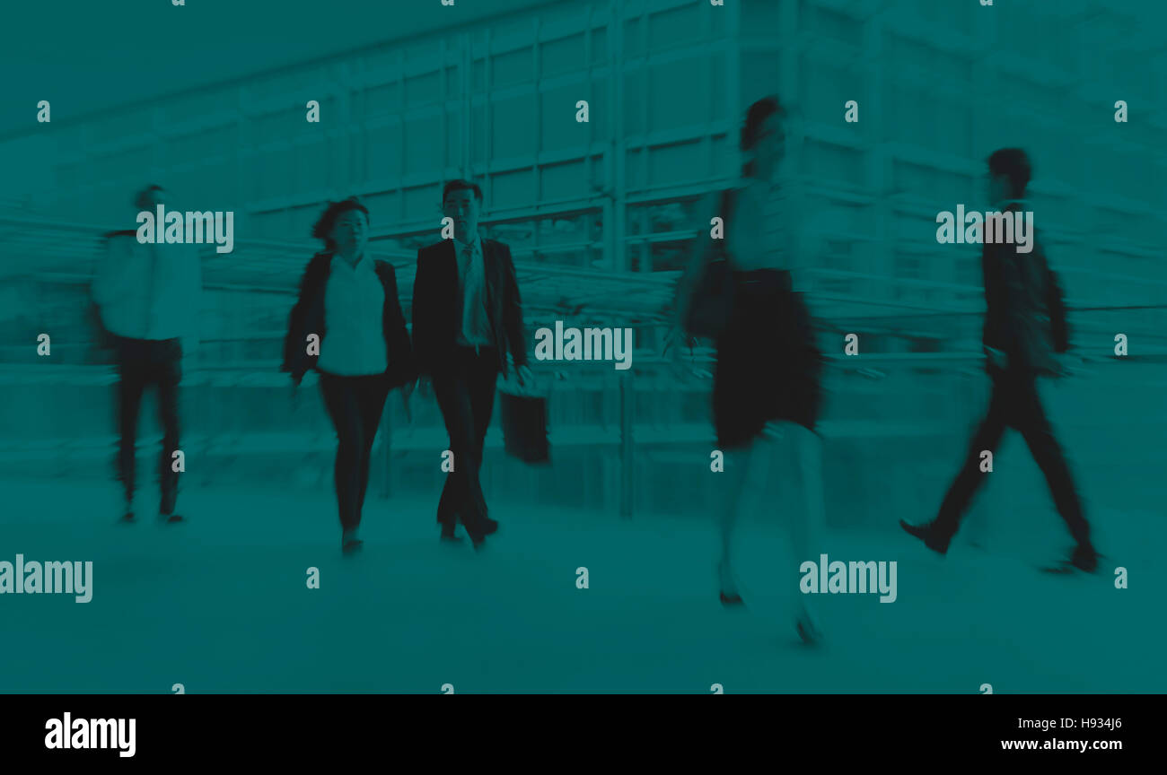 People commuting City Life Busy Pedestrian Concept Stock Photo - Alamy