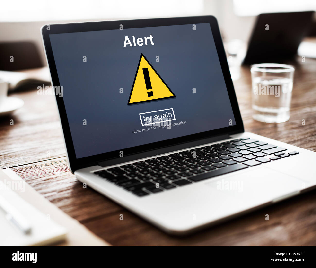 Alert Warning Notification Hack Signal Concept Stock Photo