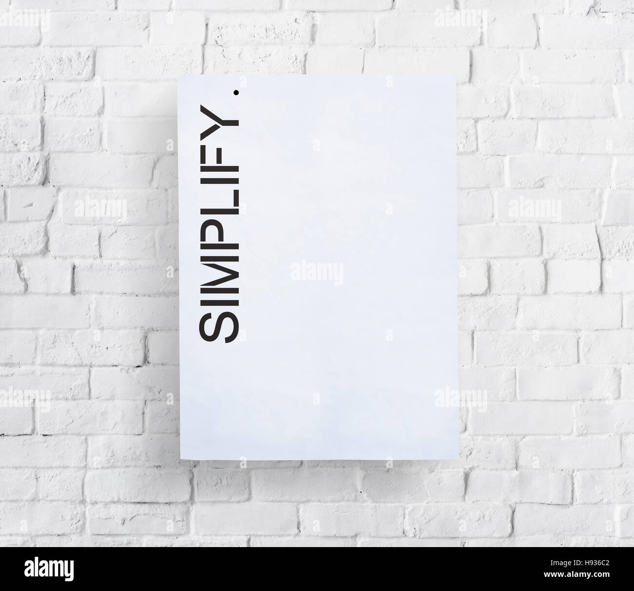 Simplify Simpleness Clarify Easiness Minimal Concept Stock Photo - Alamy