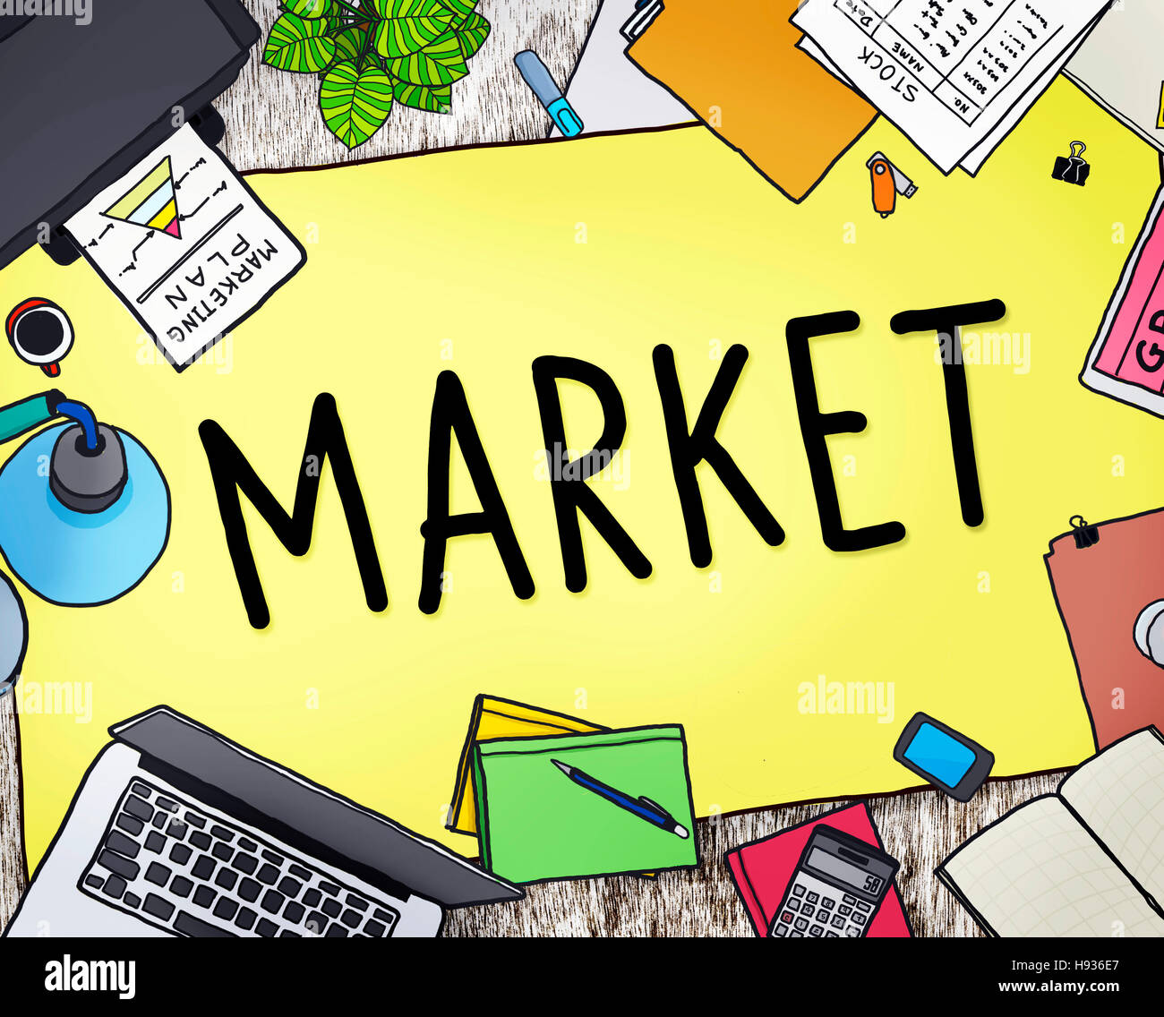 Market Consumer Product Buyer Marketing Concept Stock Photo