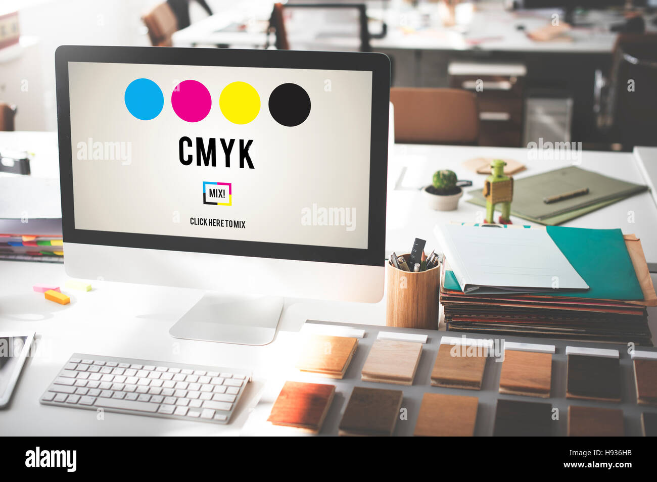 CMYK Cyan Magenta Yellow Key Color Printing Process Concept Stock Photo Alamy
