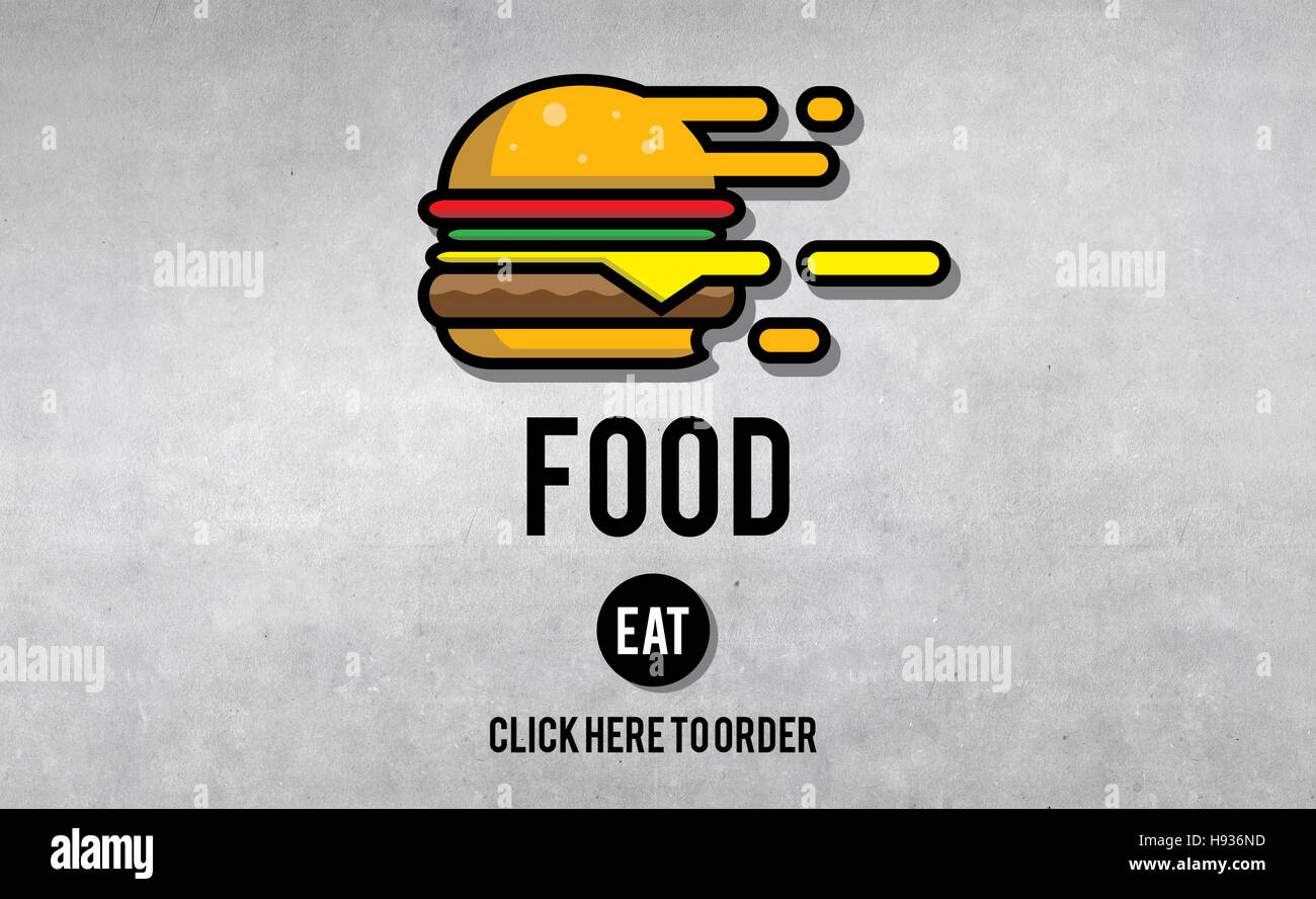Food Burger Dining Eating Nourishment Concept Stock Photo