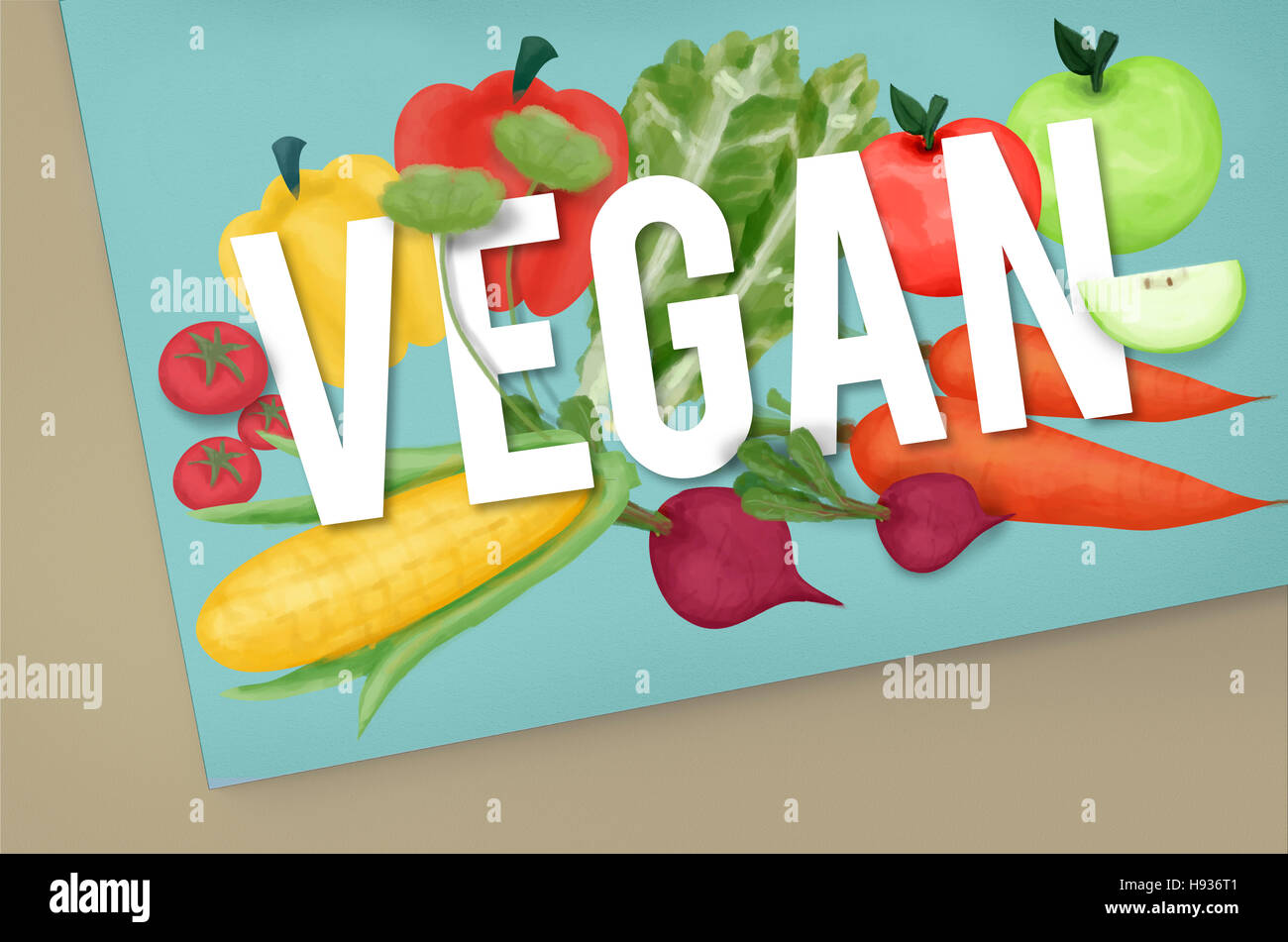 Vegan message healthy food hi-res stock photography and images - Alamy