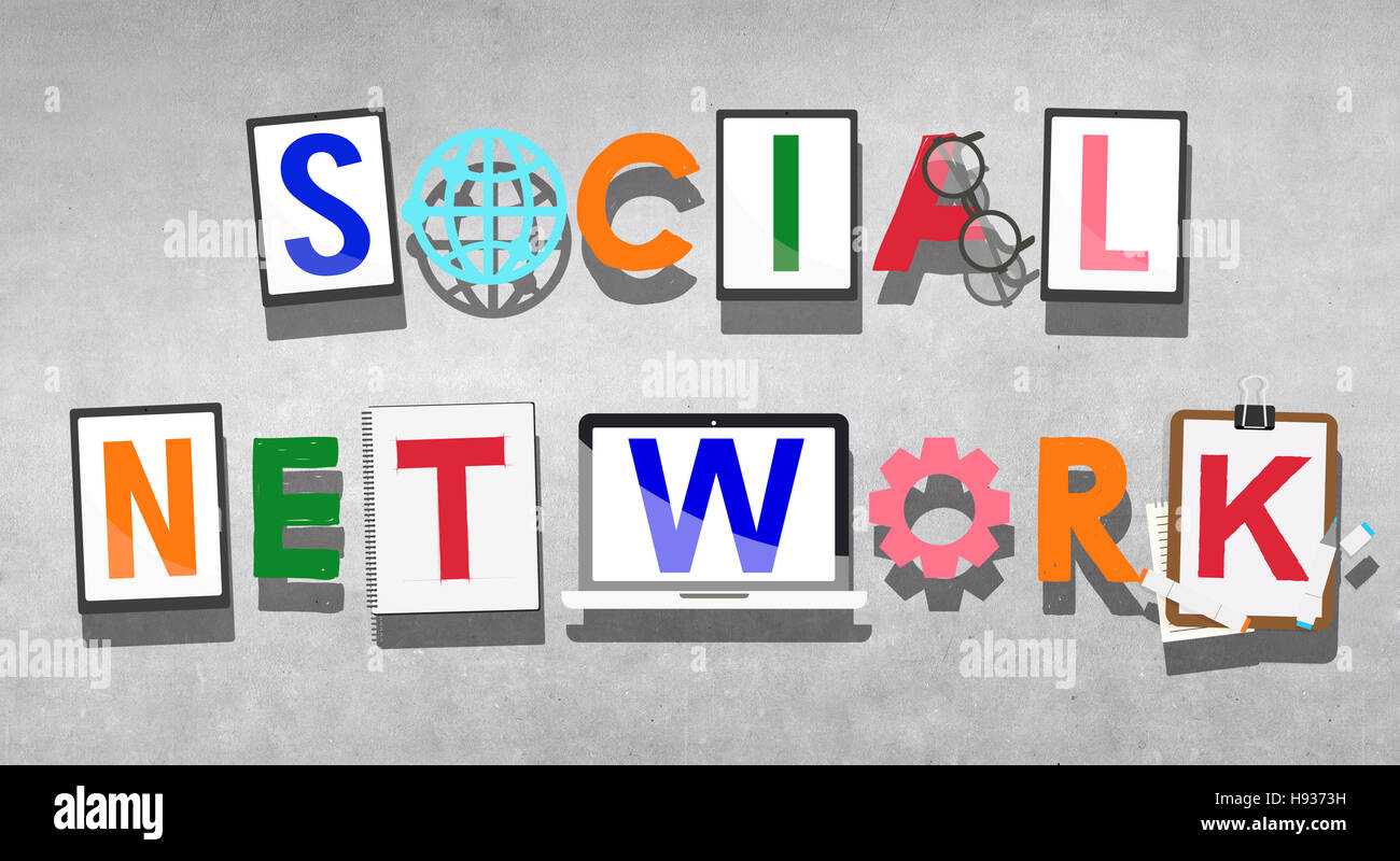 Social Network Social Medai Technology Connected Concept Stock Photo
