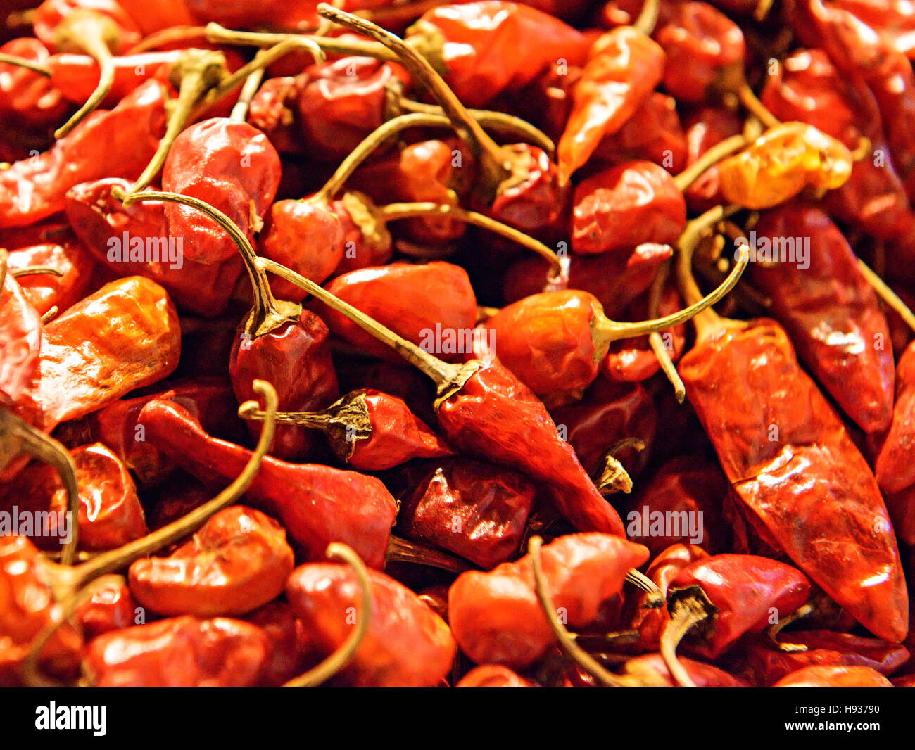 Dried chilli pepper Stock Photo