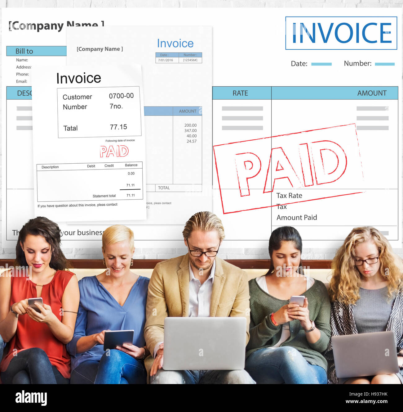 Paid invoice hi-res stock photography and images - Alamy