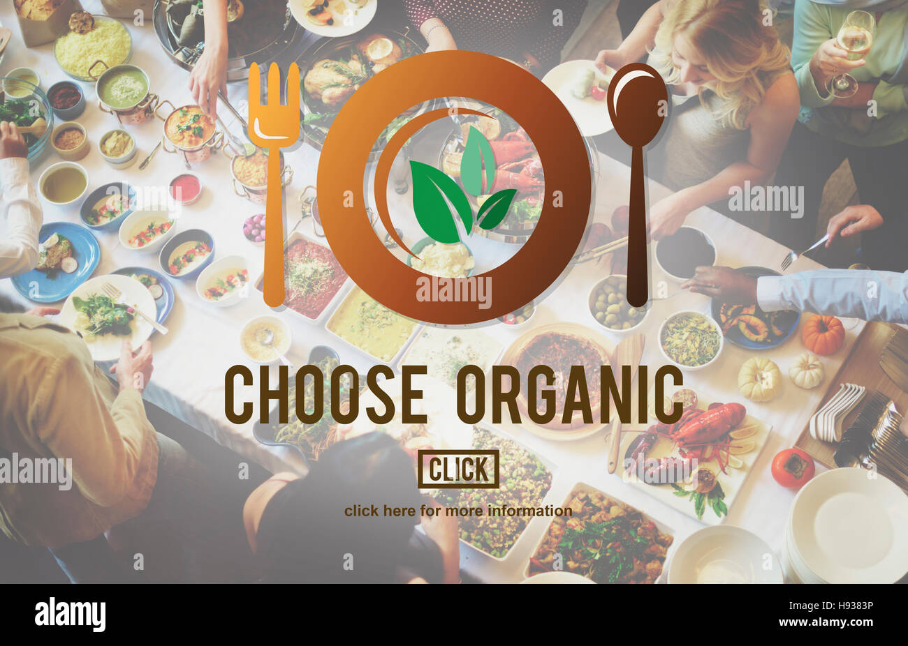 Choose Organic Healthy Nutrition Concept Stock Photo