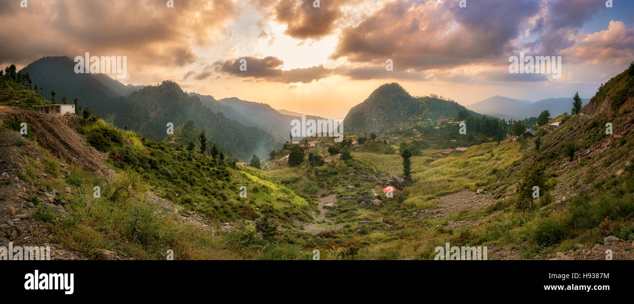 With high mountains and green meadows, Swat is a place of great natural beauty and is popular tourist area in Pakistan. Stock Photo