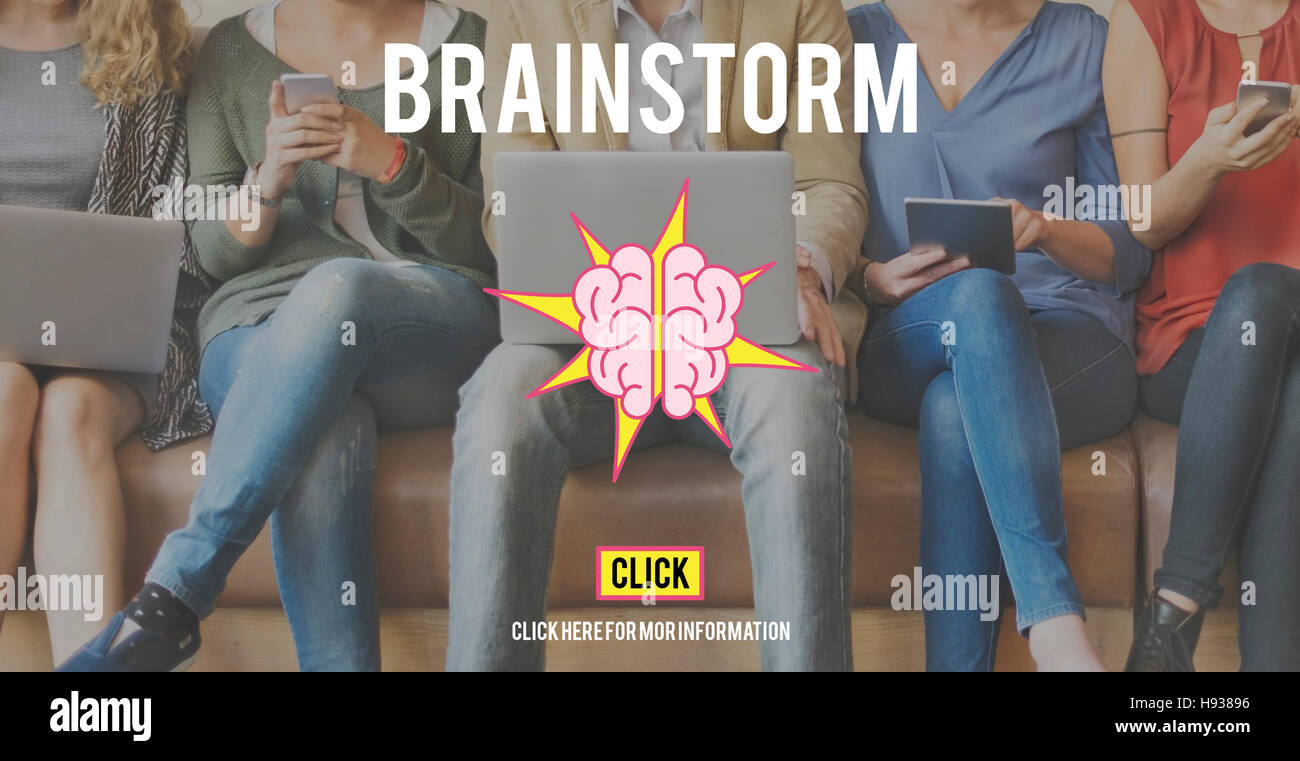 Brainstorm Brainstorming Meeting Planning Sharing Concept Stock Photo ...