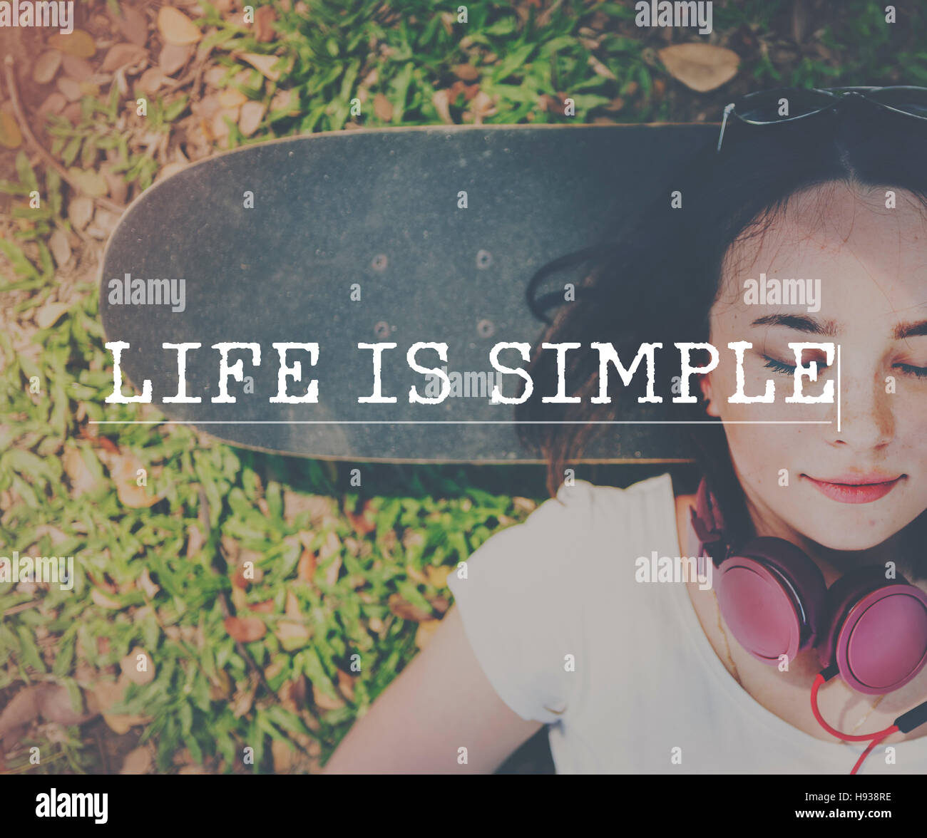 Life is Simple Lifestyle Happiness Concept Stock Photo