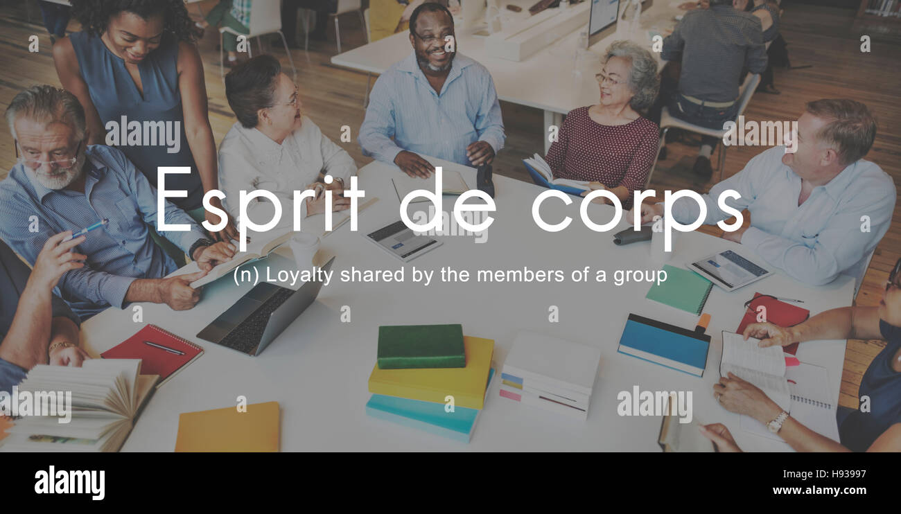Esprit De Corps Group Loyalty People Graphic Concept Stock Photo - Alamy