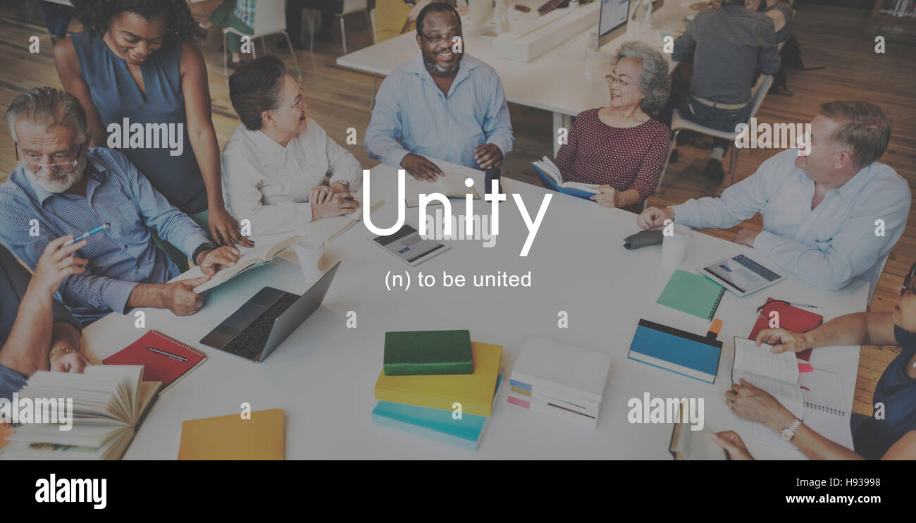 Unity Community Connection Cooperation Team Concept Stock Photo - Alamy