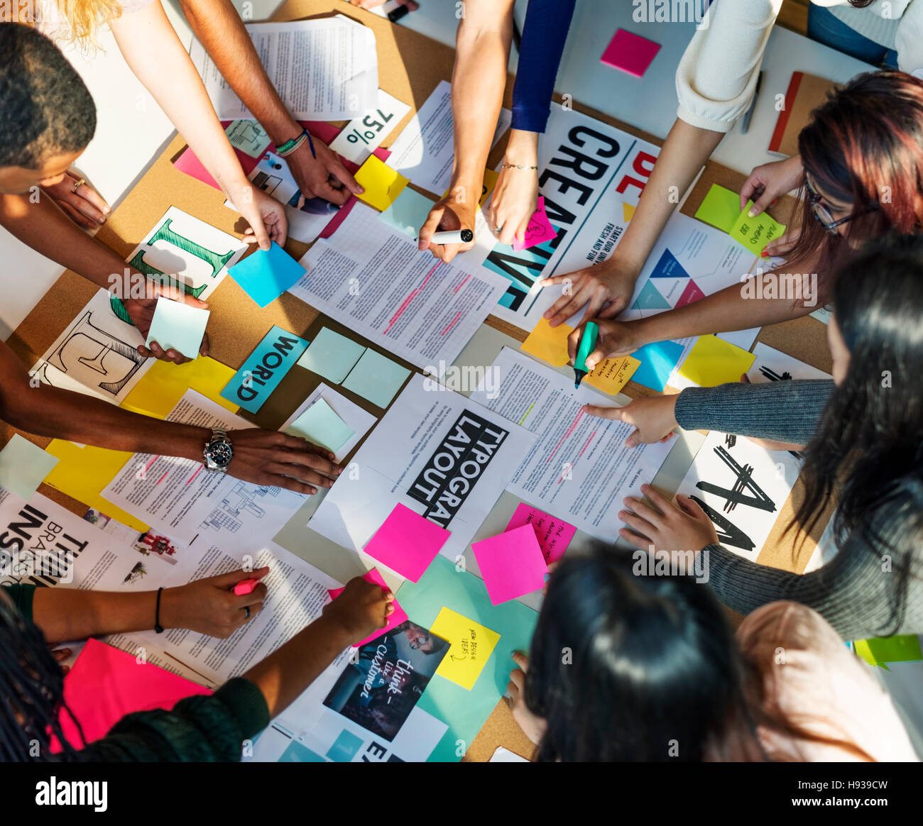 Plan Creative Class Library Student Teacher Ideas Concept Stock Photo