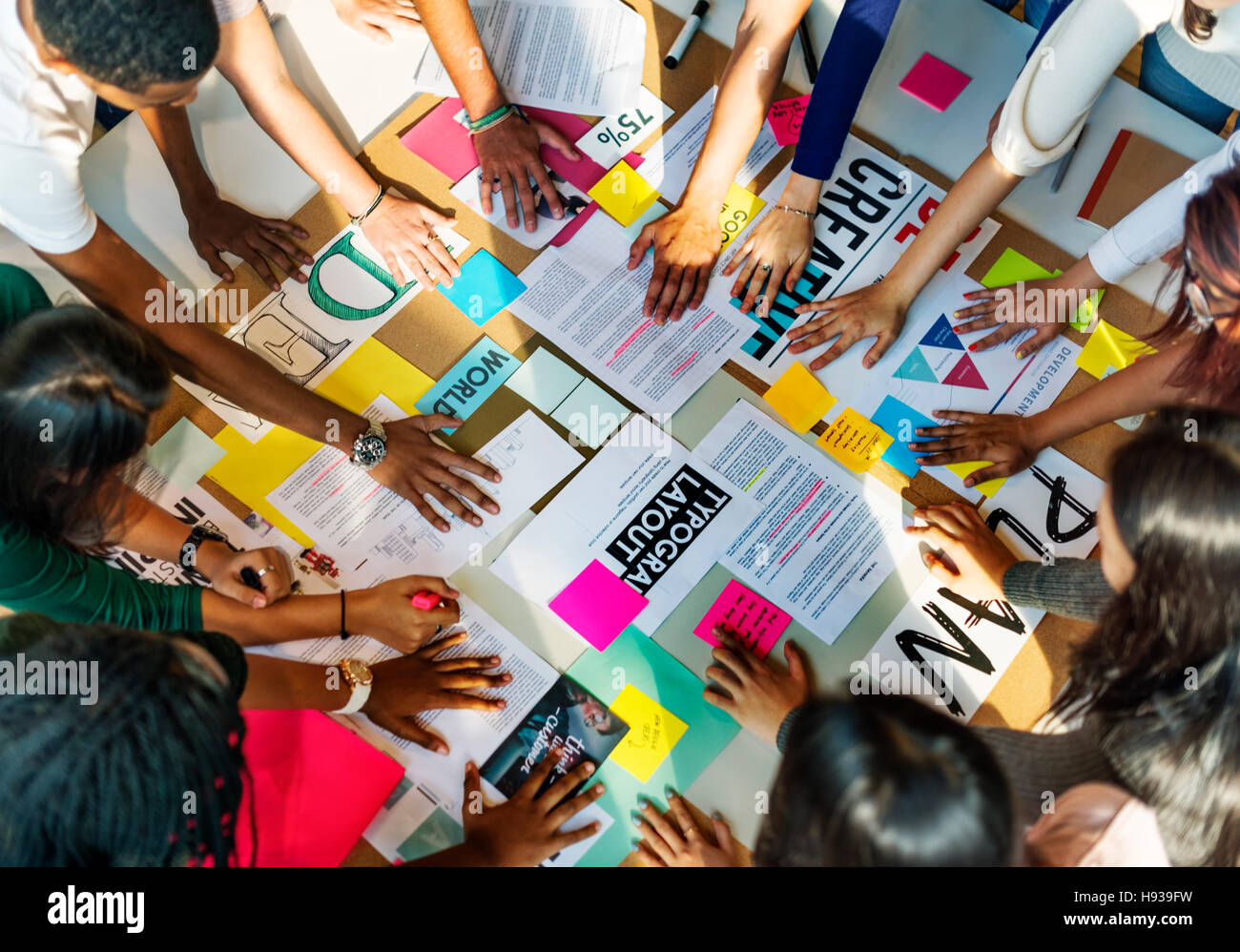 Plan Creative Class Library Student Teacher Ideas Concept Stock Photo ...
