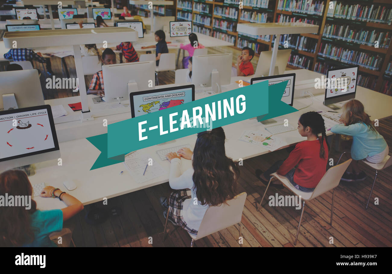 Elearning Online Education Media Concept Stock Photo Alamy