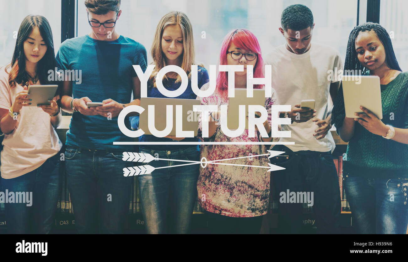 Youth Culture Lifestyle Teenager Young Teens Concept Stock Photo